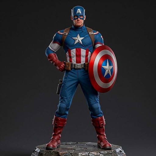 Heroic Captain America CGI Illustration