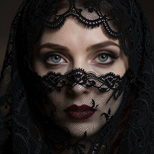 Superrealistic Veiled Mediterranean Beauty