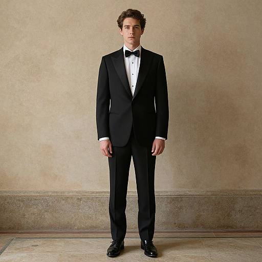 Man in Traditional Wedding Tuxedo