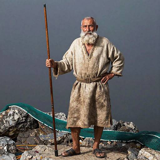 Elderly Greek Fisherman Portrait