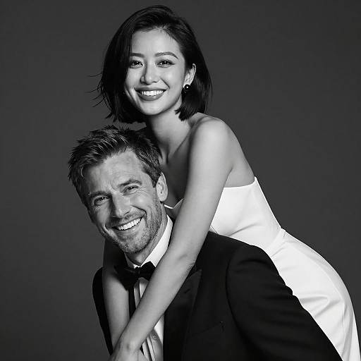 Intimate Black and White Couple Portrait