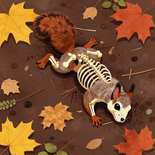 Surreal Dead Squirrel Age Transition