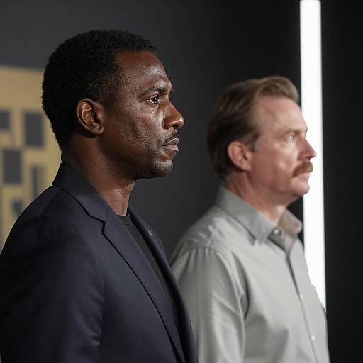 Profile Portrait of Two Men in Suits