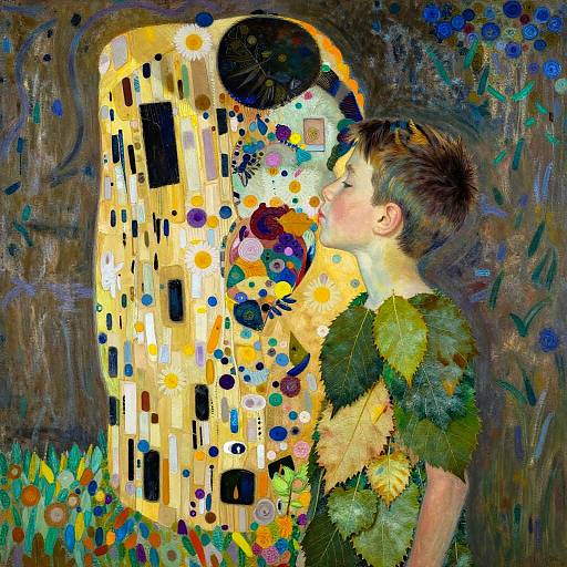 Leaf-Shirt Boy in Monet and Klimt