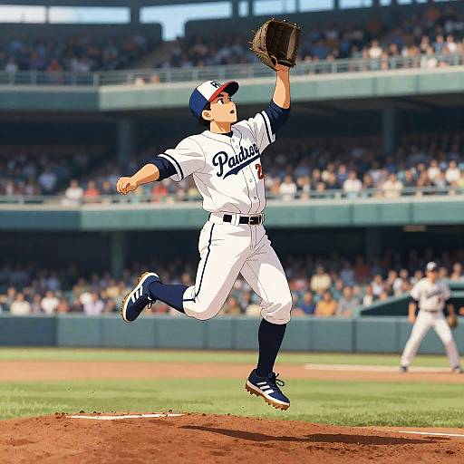 Dynamic Vintage Baseball Catch