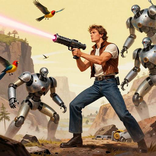 1970s Comic Showdown at Ironwood Cliffs