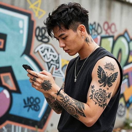 Bold Street Artist With Unique Tattoos