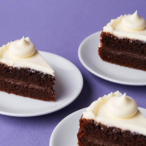 Close-Up of Chocolate Cake Slices