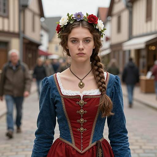 Medieval Germanic Dress in French Setting