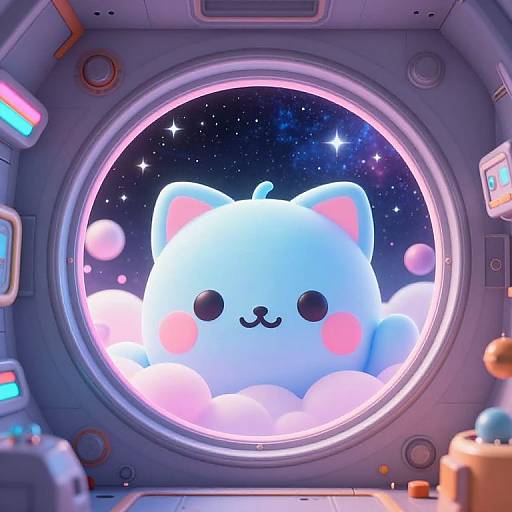 Kawaii Pastel Space Station Vista