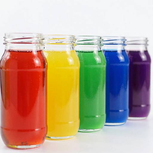 Colorful Glass Jars Close-Up Photo