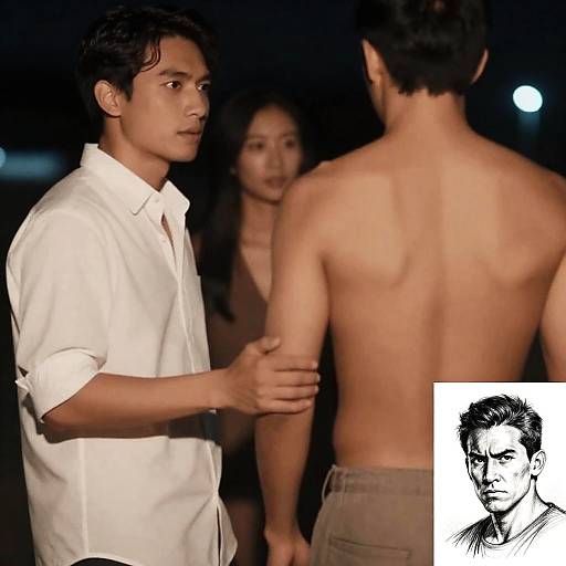 Nocturnal Encounter: An Intricate Scene