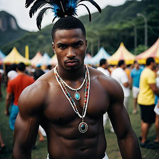 Vibrant Rio Carnival Male Outfit