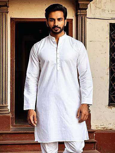 Man in White Kurta Pajama