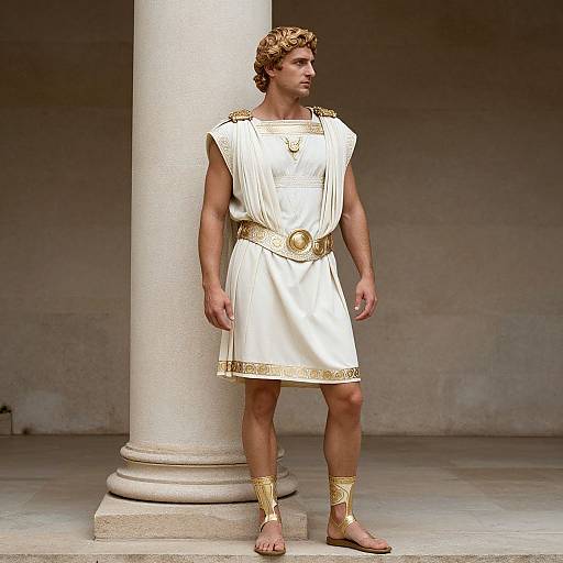 Man in Apollo Greek Roman Costume