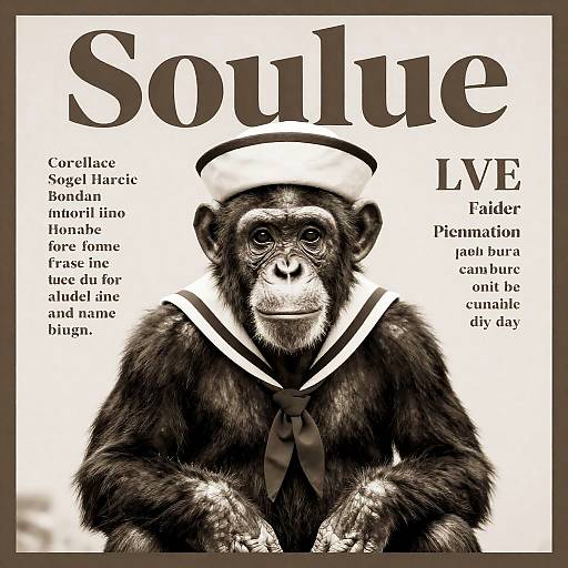 Charming Chimpanzee Sailor Portrait