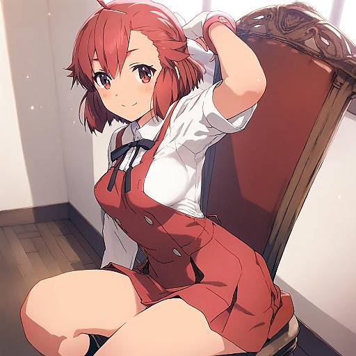 Illustration of Aoba tsugumi, kannagi in the style of Shizuma yoshinori