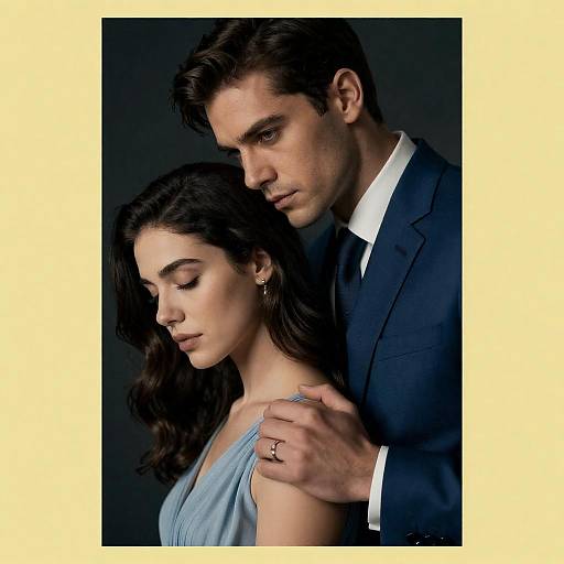 Dramatic Movie Poster with Intense Duo