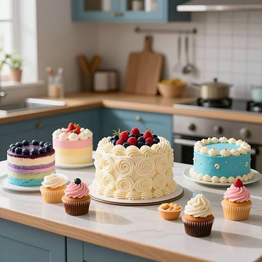 Elegant Assortment of Decorative Cakes
