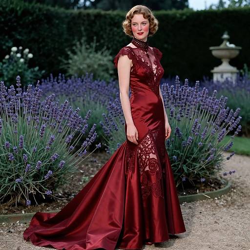 1930s Glamorous Debutante in Moonlit Garden