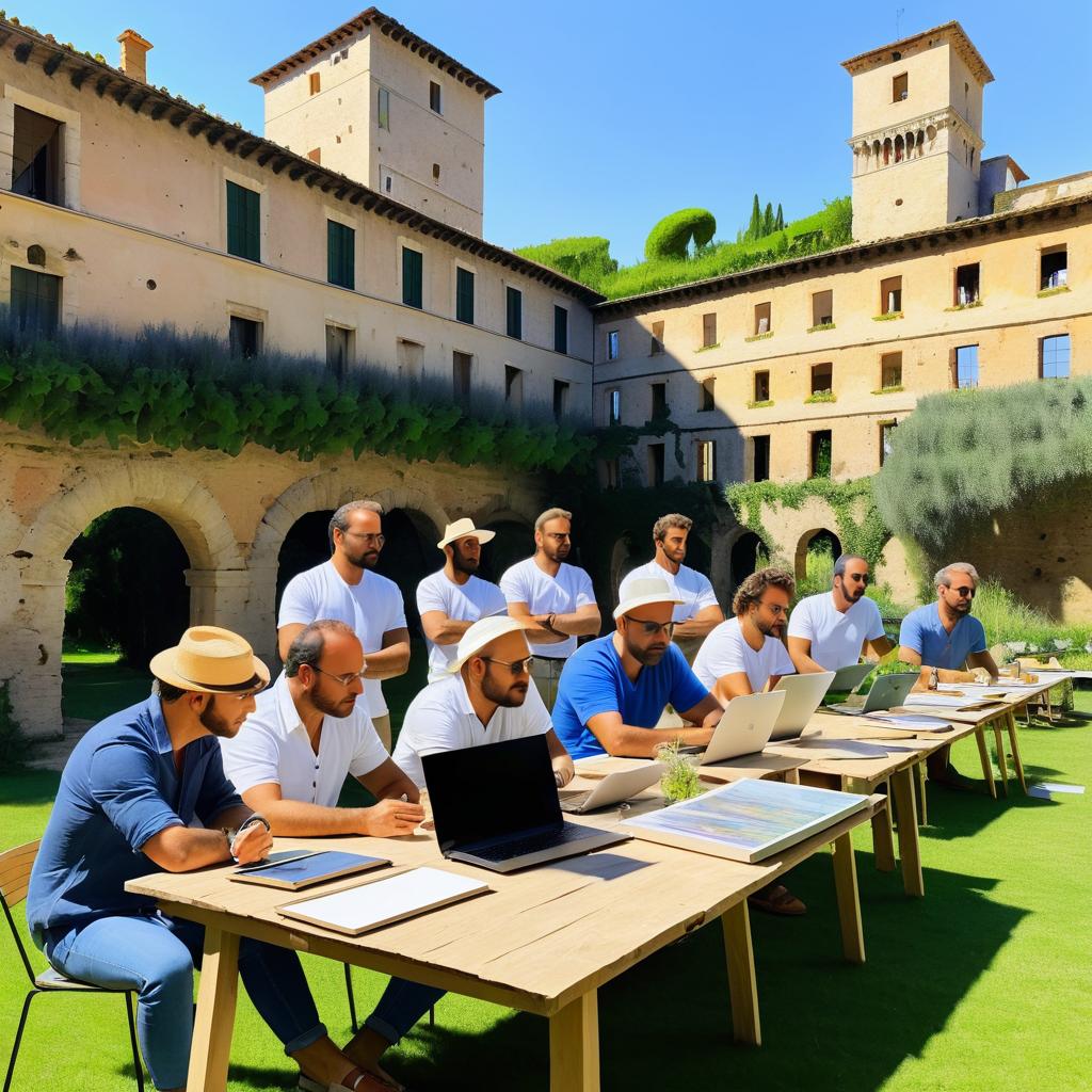 Young Artists at a Historic Garden