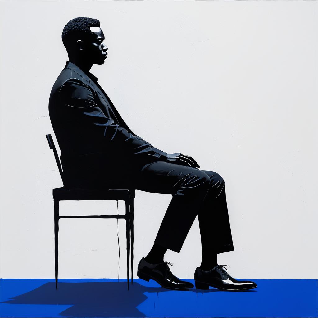 Silhouette Man in High Heels Artwork