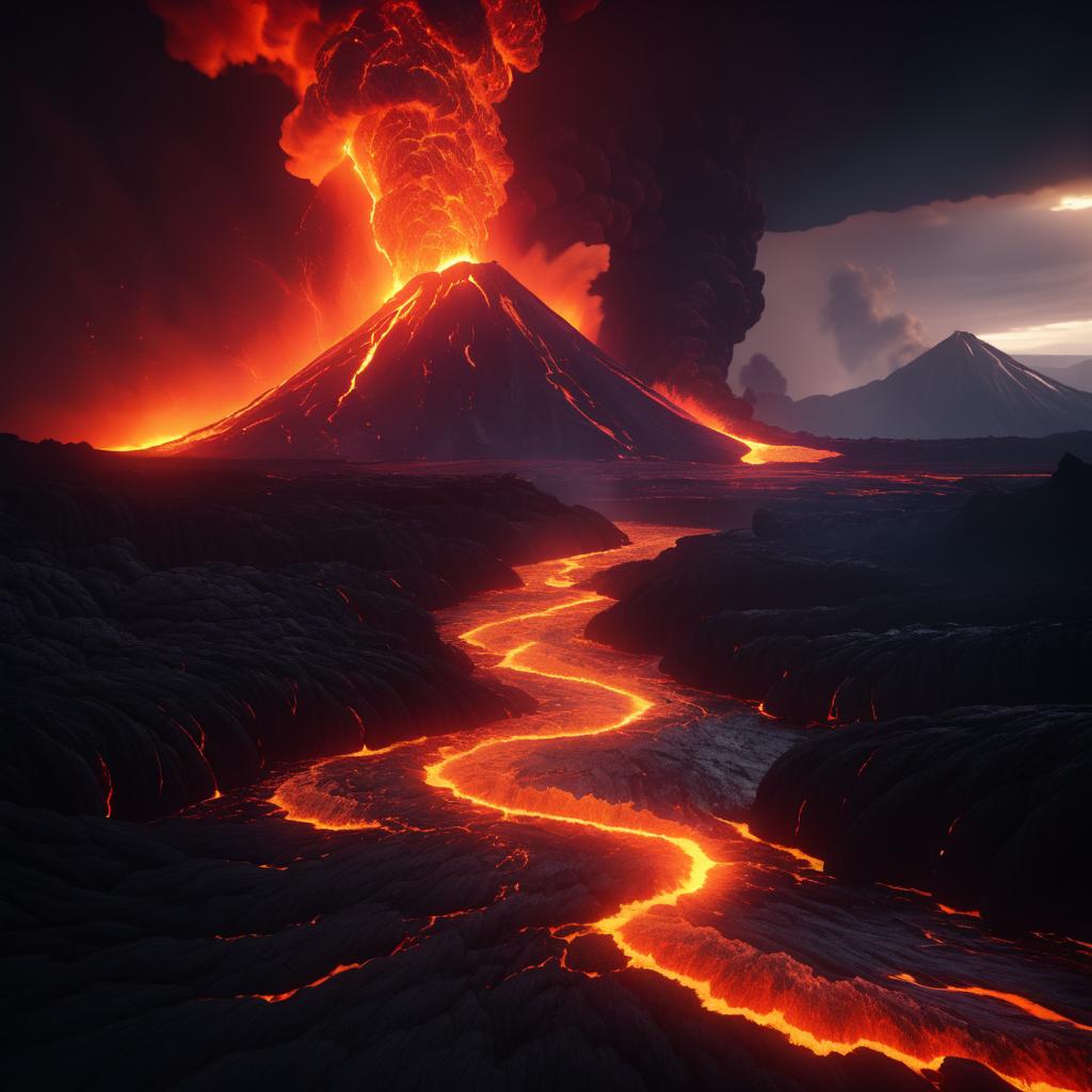 Dramatic Volcanic Eruption in 8K