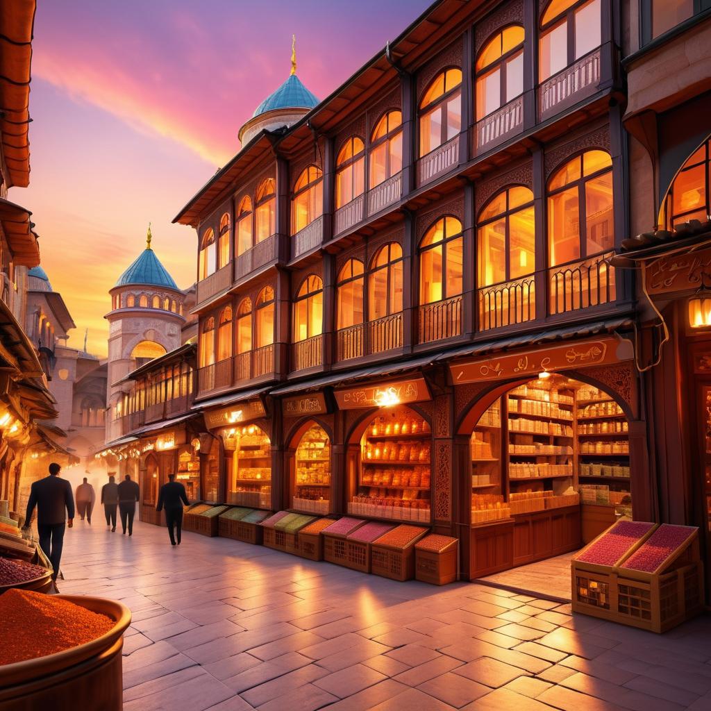 Charming Istanbul Bazaar in Early Morning