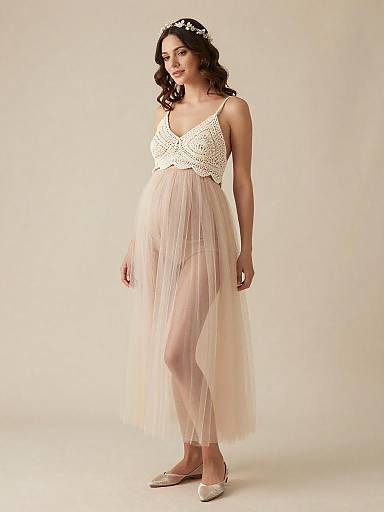 Ethereal Boho Maternity Fashion Portrait