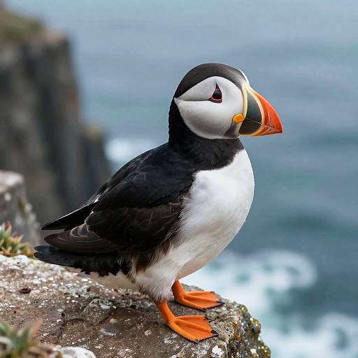Whimsical Puffin Pokemon Cliffside