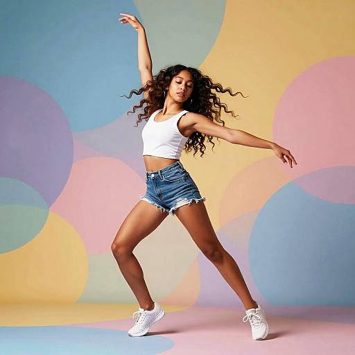 Energetic Young Dance Pose Art