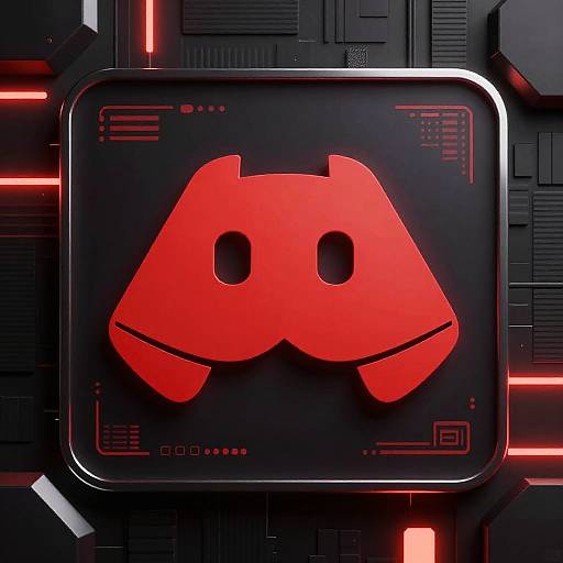 Futuristic Red Black Discord Banner