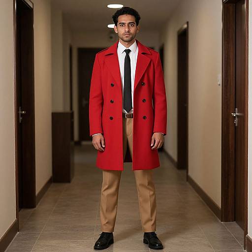 Man in Red Coat Wardrobe Costume
