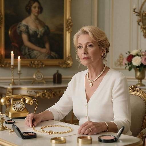 Elegant Woman in Opulent Setting