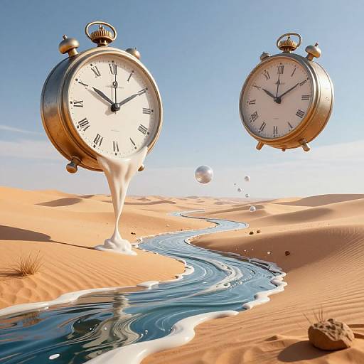 Surreal Melting Clocks and Time River