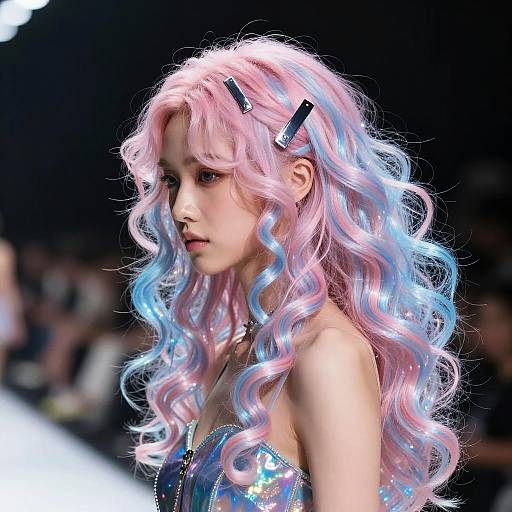 Futuristic Holographic Hairstyles for Women