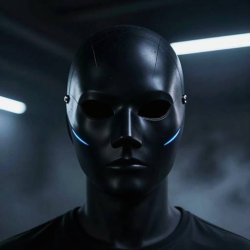 Vantablack Sci-Fi Mask with LEDs
