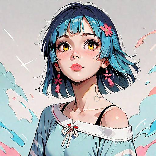 Anime Style Girl Illustration