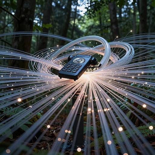 Cybernetic Forest of Fiber Optics