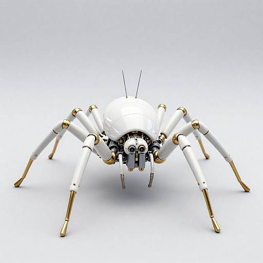 Sleek Futuristic Robotic Spider CGI
