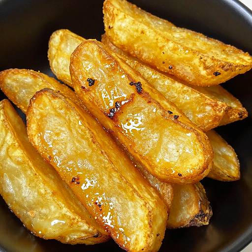 Crispy Golden Potato Wedges Close-Up