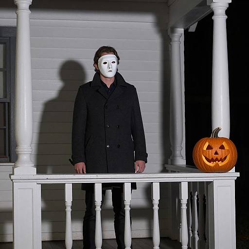 Mysterious Figure on Porcelain Porch