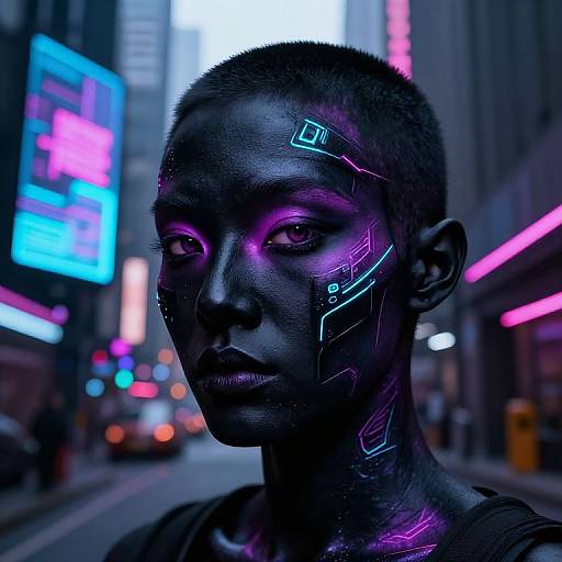 Futuristic Cyberpunk Makeup Artistry