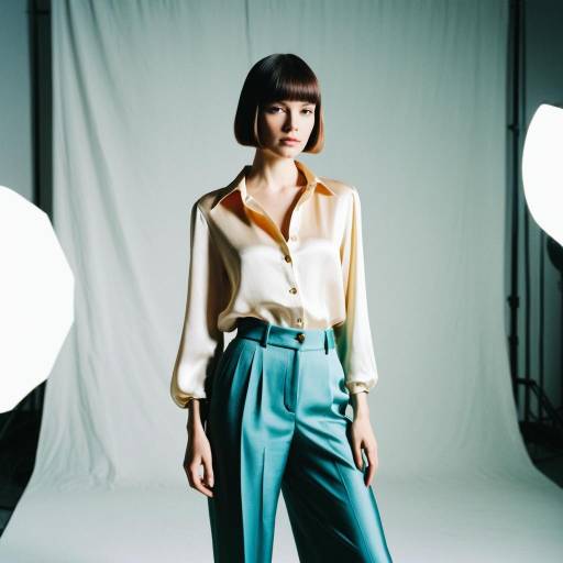 Chic Long Bowl Cut Fashion Editorial