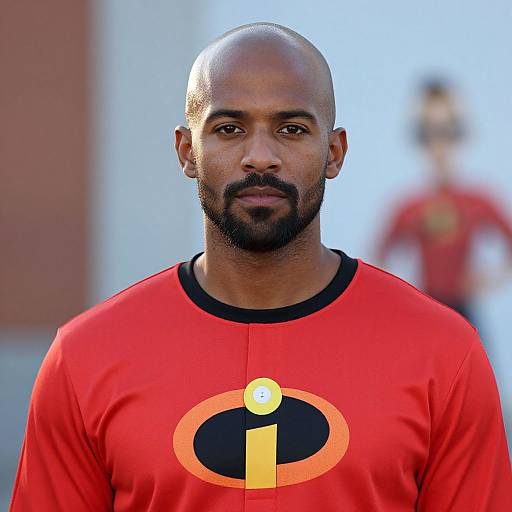 Realistic Bald Male in Incredibles Costume