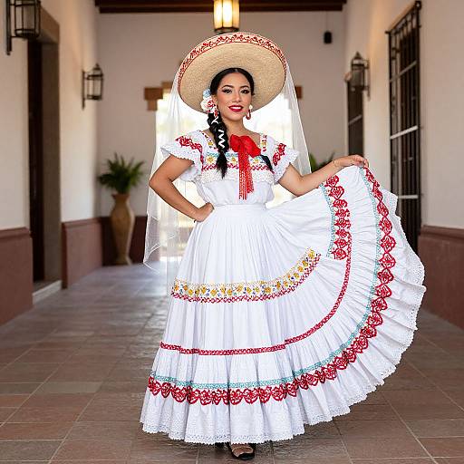 Mexican Woman in Traditional Dress