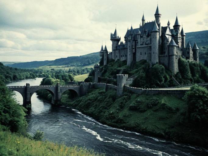 Enchanting Fantasy Castle by the River