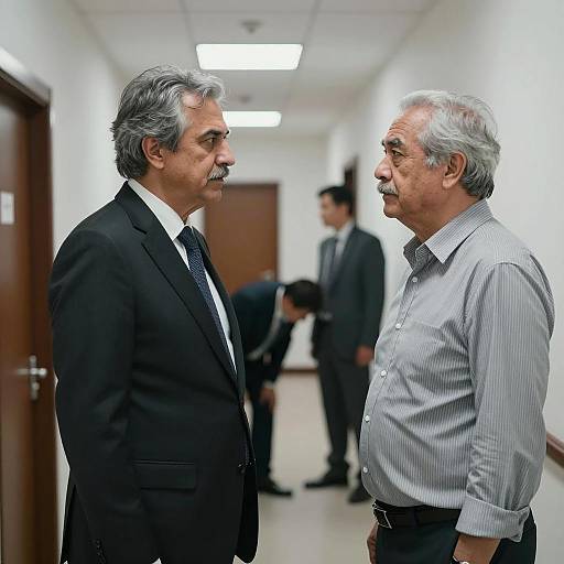 Confrontation in a Corporate Hallway