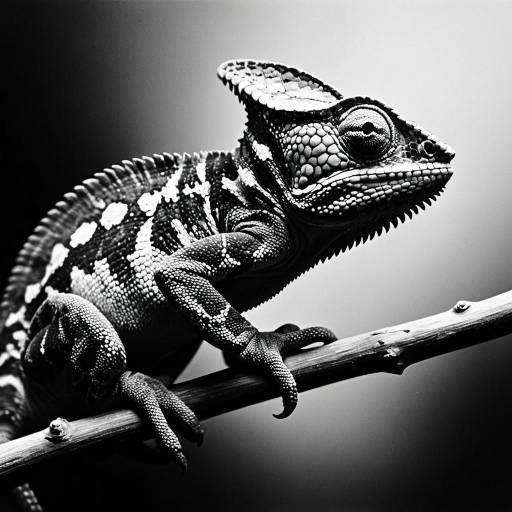 Monochromatic Macro Chameleon Close-up Monochromatic Macro Chameleon Close-up
