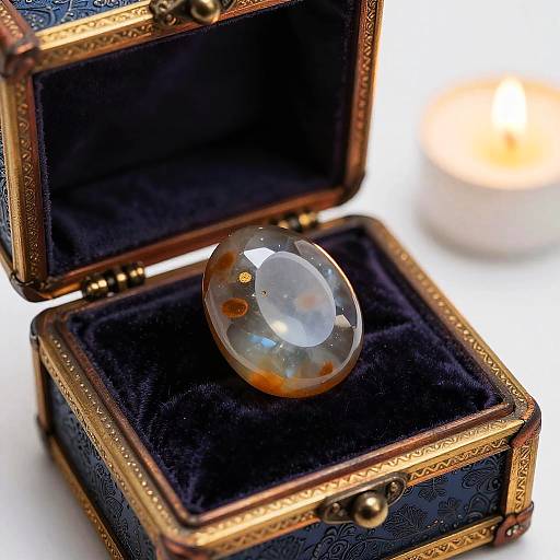 Gemstone on Velvet in Treasure Chest
